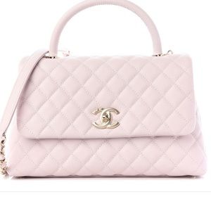 CHANEL Caviar Quilted Small Coco Handle Flap Lilas Lilac